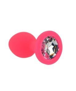 n12805 toosh pink silicone butt plug small 3