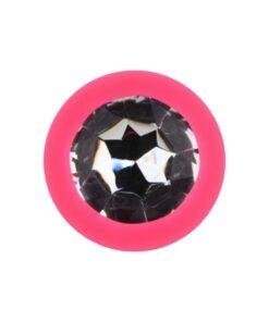 n12805 toosh pink silicone butt plug small jewel