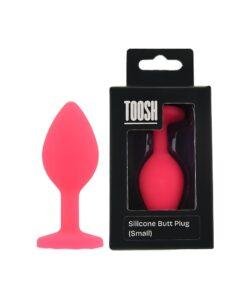 n12805 toosh pink silicone butt plug small pkg duo