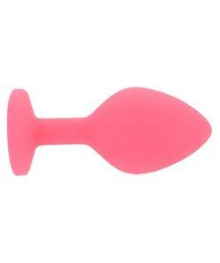n12806 toosh pink silicone butt plug medium 1