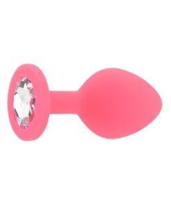 n12806 toosh pink silicone butt plug medium 2