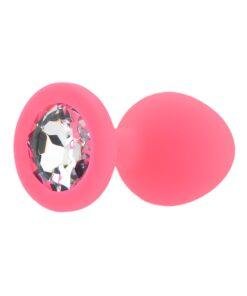 n12806 toosh pink silicone butt plug medium 3