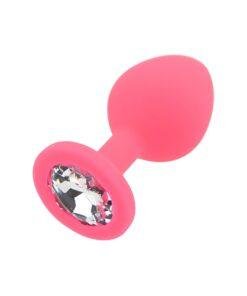 n12806 toosh pink silicone butt plug medium 4