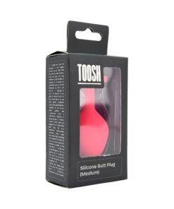 n12806 toosh pink silicone butt plug medium pkg 1