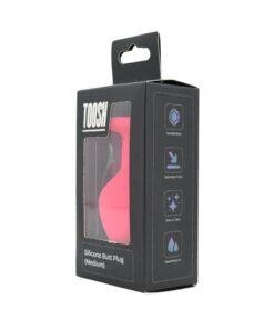 n12806 toosh pink silicone butt plug medium pkg 2