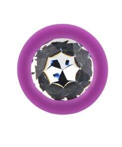 n12809 toosh purple silicone butt plug medium jewel