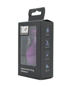 n12809 toosh purple silicone butt plug medium pkg 2