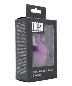 n12810 toosh purple silicone butt plug large pkg 1