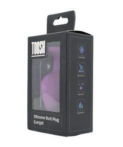 n12810 toosh purple silicone butt plug large pkg 2