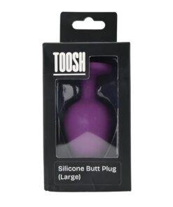 n12810 toosh purple silicone butt plug large pkg