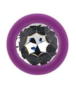 n12810 toosh purple silicone butt plug large stone
