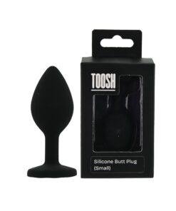 n12811 toosh black silicone butt plug small pkg duo