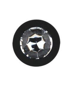 n12812 toosh black silicone butt plug medium jewel