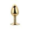 n12817 toosh gold metal butt plug small clear stone 1