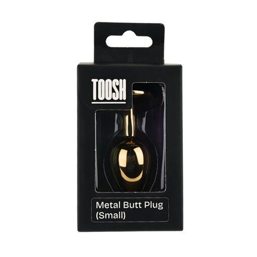 Toosh Gold Metal Butt Plug Small Clear Stone - Image 8