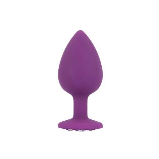 Toosh Silicone Butt Plug Purple Set of 3 Clear Stone - Image 8