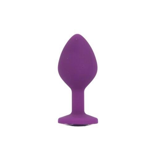 Toosh Silicone Butt Plug Purple Set of 3 Clear Stone - Image 7