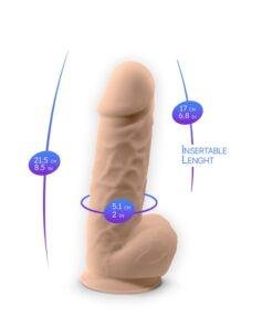 n12979 silexd 8 5inch remote controlled vibrating girthy dildo 7