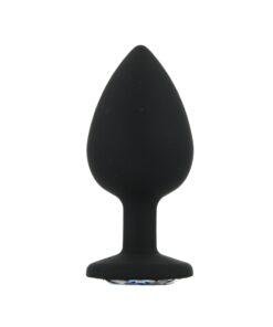 toosh silicone butt plug black set of 3 clear stone large