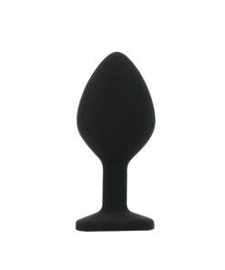 toosh silicone butt plug black set of 3 clear stone medium