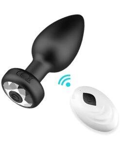 n12941 toosh remote controlled silicone vibrating butt plug 2