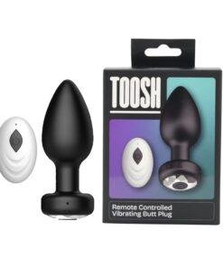 n12941 toosh remote controlled silicone vibrating butt plug 2 pkg duo