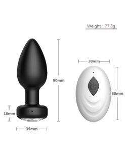 n12941 toosh remote controlled silicone vibrating butt plug 4