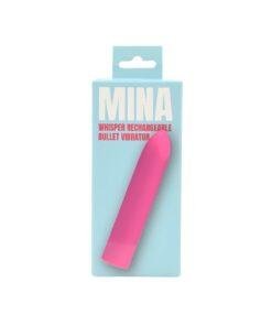 n12942 mina whisper rechargeable bullet vibrator pkg