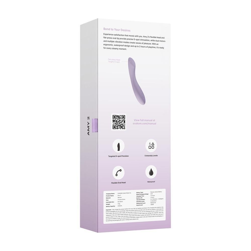 Svakom Amy 2 G-Spot and Clitoral Vibrator Lilac Svakom Amy 2 G-Spot and Clitoral Vibrator Lilac - Image 8