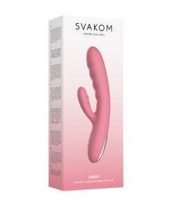 n12547 svakom avery thrusting vibrator wclitoral stimulator pink 13