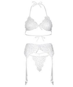 n13031 leg ave lace bratop string garter belt white 5