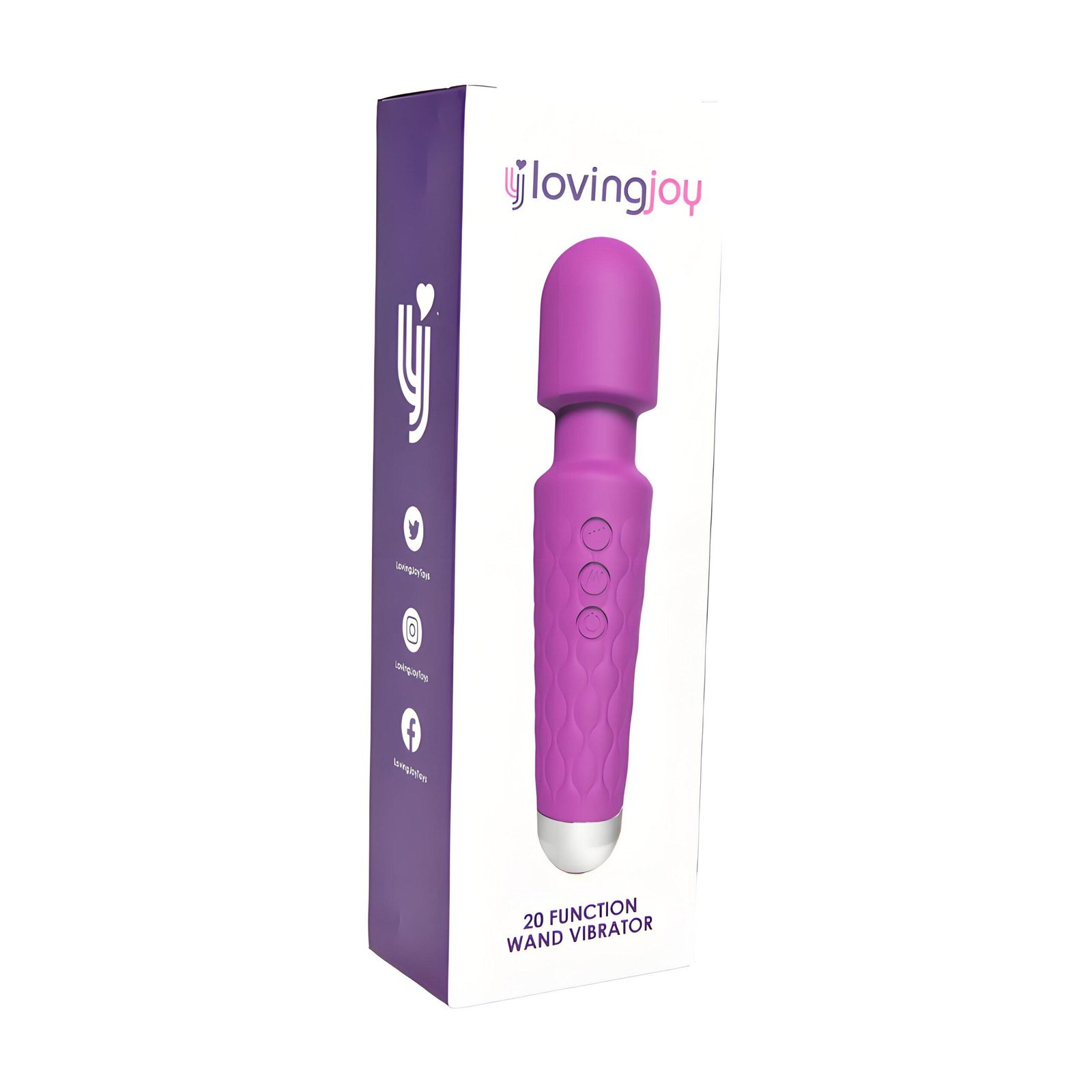 Loving Joy 20 Function Wand Vibrator Purple Loving Joy 20 Function Wand Vibrator Purple - Image 6