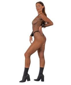 n12922 lace by lj fisnet crotchless long sleeve bodystoking 4