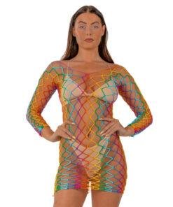 n12937 lace by lj long sleeved mini dress 1