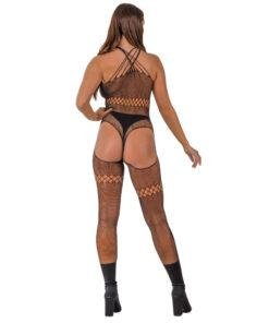 n12947 lace by lj crossover neck crotchless bodystocking 3