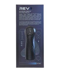 Rev Sucking and Vibrating Male Masturbator n12956 rev suction vibrating masturbator pkg back