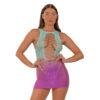 Lace by LJ Ombre Faux Lace Up Mini Dress