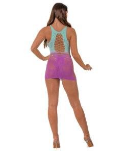n12983 lace by lj obre fuax lace up mini dress 4