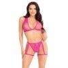 n13030 leg ave lace bratop panty wgarters pink 1