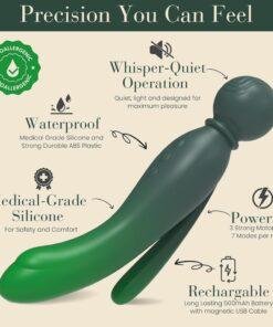 n13050 mylo 3 in 1 body wand massager earth 6