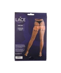 n12908 lace by lj rhinestone suspender tights black pkg bk