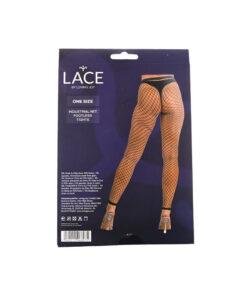 Lace by LJ One Size Industrial Net Footless Tights Black Lace by LJ One Size Industrial Net Footless Tights Black - Image 6