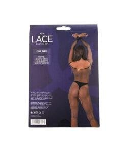 n12922 lace by lj fishnet crotchless long sleeve bodystocking black pkg bk