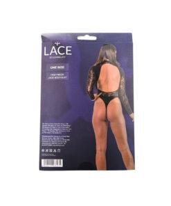 Lace by LJ High Neck Lace Bodysuit Black n12928 lace by lj high neck lace bodysuit black pkg bk