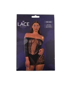 Lace by LJ Off the Shoulder Mini Dress Black - Image 6