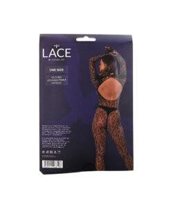 Lace by LJ Gloved Leopard Print Catsuit Black Lace by LJ Gloved Leopard Print Catsuit Black - Image 7