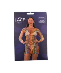 Lace by LJ Rainbow Long Sleeved Mini Dress n12937 lace by lj long sleeved mini dress pkg