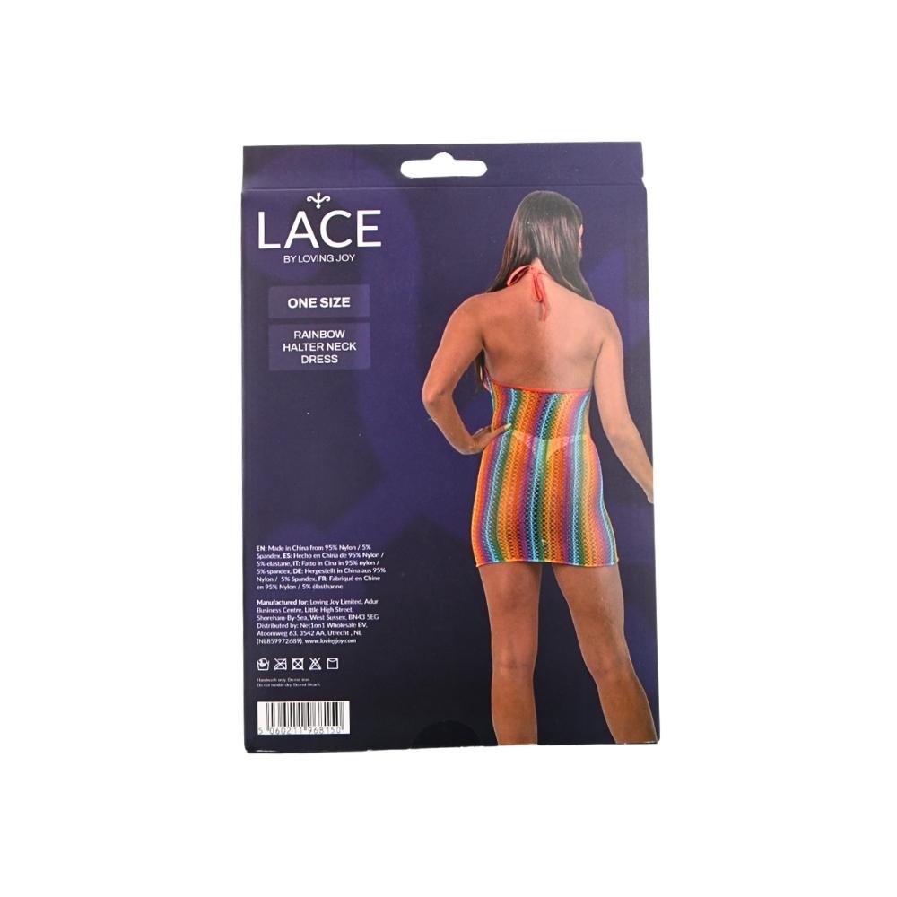 Lace by LJ Rainbow Halter Neck Dress Lace by LJ Rainbow Halter Neck Dress - Image 7