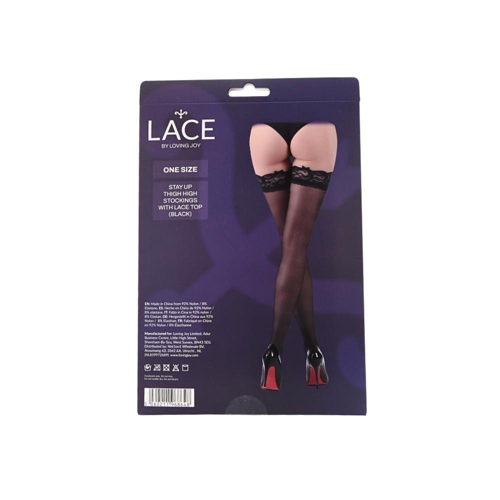 Lace by LJ Stay Up Thigh High Stockings with Lace Top Lace by LJ Stay Up Thigh High Stockings with Lace Top - Image 6