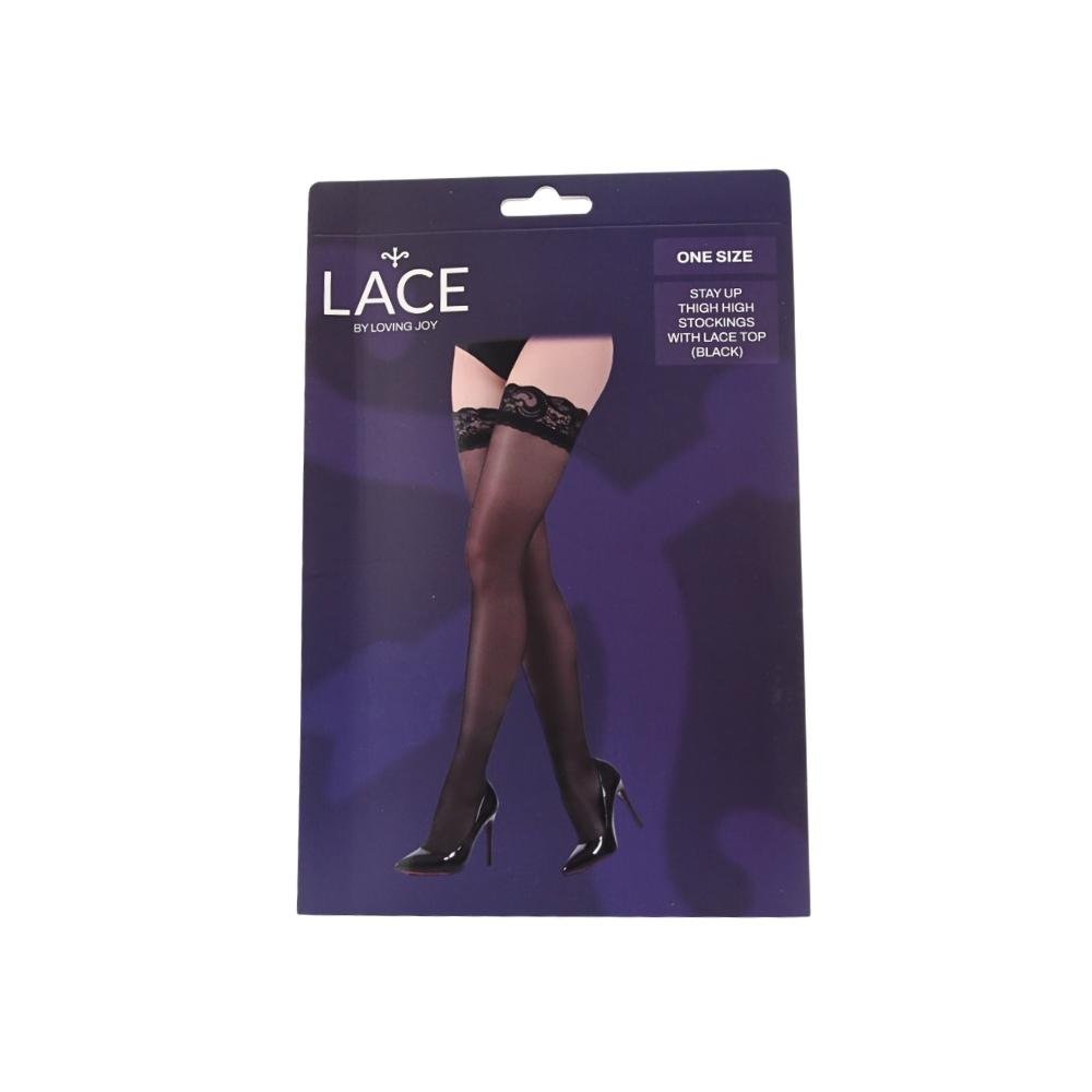 Lace by LJ Stay Up Thigh High Stockings with Lace Top Lace by LJ Stay Up Thigh High Stockings with Lace Top - Image 5
